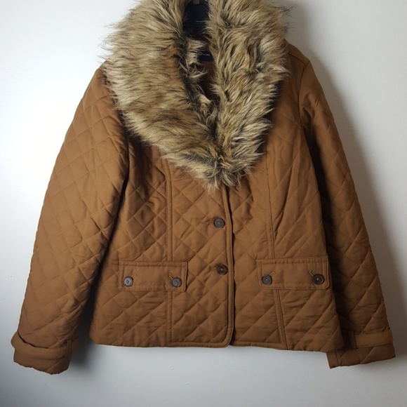 Jones New York Jackets & Blazers - Jones New York Signature Brown Fur Jacket